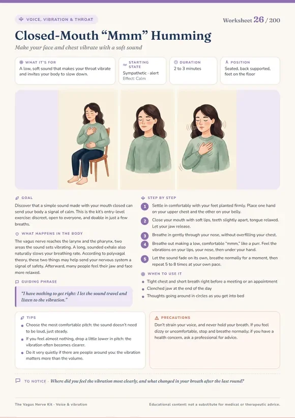Closed-Mouth “Mmm” Humming worksheet