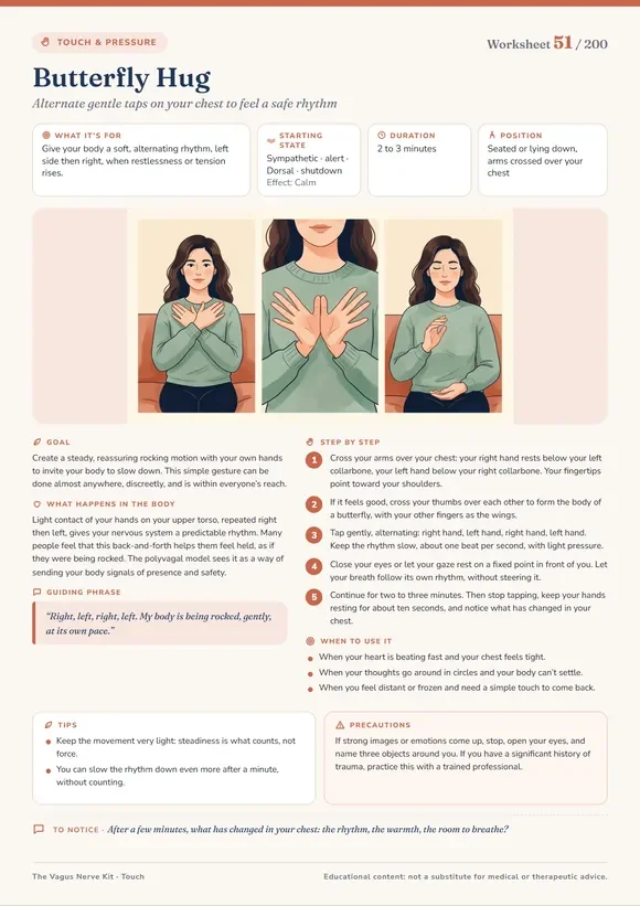Butterfly Hug worksheet